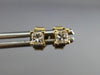 ESTATE .28CT PRINCESS CUT DIAMOND 14KT YELLOW GOLD CLASSIC STUD EARRINGS #14267