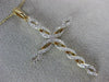 ESTATE .18CT DIAMOND 14KT WHITE GOLD 3D INFINITY CLASSIC CROSS FLOATING PENDANT