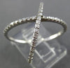 ESTATE WIDE .45CT DIAMOND 14KT WHITE GOLD 3D INFINITY X CRISS CROSS LOVE RING