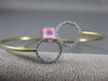 ESTATE .55CT DIAMOND 14KT TWO TONE GOLD 3D CRISS CROSS FLEXIBLE BANGLE BRACELET