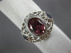 ESTATE LARGE 1.82CT AAA TOPAZ & TANZANITE 14KT WHITE GOLD 3D FILIGREE OVAL RING