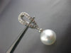 ESTATE .26CT DIAMOND & AAA SOUTH SEA PEARL 14KT WHITE GOLD 3D HANGING EARRINGS