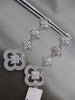 ESTATE LARGE 2.82CT DIAMOND 14K WHITE GOLD JOURNEY MULTI FLOWER HANGING EARRINGS