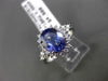 ESTATE 2.27CT DIAMOND & AAA TANZANITE 18KT WHITE GOLD HALO OVAL ENGAGEMENT RING
