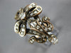 ANTIQUE LARGE 1.0CT ROSE CUT & OLD MINE DIAMOND 14KT WHITE GOLD 3D FILIGREE RING