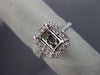 ESTATE WIDE .77CT DIAMOND 14KT WHITE GOLD 3D HALO SEMI MOUNT ENGAGEMENT RING