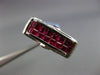 ESTATE WIDE 3.35CT DIAMOND & AAA RUBY 18K WHITE GOLD 3D ETOILE DOUBLE SIDED RING