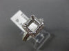 ESTATE .35CT DIAMOND 14K WHITE GOLD SQUARE HALO SEMI MOUNT ENGAGEMENT RING #2870