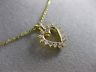 ESTATE .15CT ROUND DIAMOND 14KT YELLOW GOLD 3D CLASSIC OPEN HEART PENDANT #19144