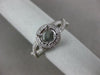 ESTATE .38CT DIAMOND 14KT WHITE GOLD HALO INFINITY SEMI MOUNT ENGAGEMENT RING