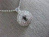 ESTATE .55CT DIAMOND 14KT WHITE GOLD 3D CLASSIC DOUBLE HALO SEMI MOUNT NECKLACE