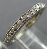 ESTATE .60CT DIAMOND 14KT WHITE GOLD 3D ETERNITY FILIGREE ANNIVERSARY RING #7831