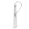 ESTATE .16CT DIAMOND 14KT WHITE GOLD 3D CLASSIC TRIANGULAR PAVE HANGING EARRINGS