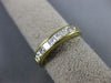 ESTATE .90CT DIAMOND 14K YELLOW GOLD NINE STONE CHANNEL ANNIVERSARY RING #18343