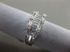 ESTATE WIDE 1.27CT ROUND & BAGUETTE DIAMOND 18KT WHITE GOLD 3D ANNIVERSARY RING