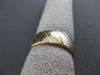 ESTATE 14KT TWO TONE GOLD CLASSIC SLANTED WEDDING ANNIVERSARY RING 7mm #23541