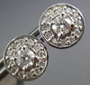 ESTATE .75CT DIAMOND 14KT WHITE GOLD CLASSIC SOLITAIRE ROUND HALO STUD EARRINGS