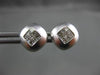 ESTATE .36CT PRINCESS DIAMOND 14KT WHITE GOLD 3D SQUARE INVISIBLE EARRINGS #7763
