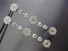 ESTATE 2.27CT DIAMOND 14KT WHITE GOLD 3D FLOWER ETOILE CLUSTER HANGING EARRINGS