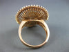 ESTATE EXTRA LARGE 2.61CT WHITE & BLACK DIAMOND 14KT ROSE GOLD 3D SWIRL FUN RING