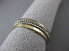 ESTATE 14KT WHITE & YELLOW GOLD HANDCRAFTED ROPE WEDDING BAND RING 6mm #23194