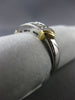 ESTATE .50CT DIAMOND 14KT TWO TONE GOLD TWO ROW V SHAPE WEDDING ANNIVERSARY RING