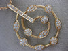 ESTATE LARGE .77CT DIAMOND 18KT ROSE GOLD 3D FLOWER PAVE FLOATING LOVE PENDANT