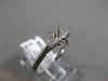 ESTATE .39CT DIAMOND 18KT TWO TONE GOLD 3 STONE HEART SEMI MOUNT ENGAGEMENT RING