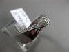 ESTATE .60CT DIAMOND 14KT WHITE GOLD 3D DOUBLE SIDED X LOVE RING 8mm WIDE