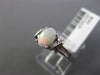 ESTATE .34CT DIAMOND & AAA OPAL 14KT WHITE GOLD 3D OVAL X LOVE FRIENDSHIP RING