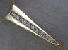 ESTATE LARGE & LONG .50CT DIAMOND 14KT YELLOW GOLD 3D JOURNEY V SHAPE NECKLACE