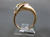 ESTATE .25CT ROUND DIAMOND 14KT ROSE GOLD 3D MATTE TULIP FLOWER LOVE FUN RING