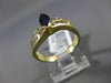 ESTATE .85CT DIAMOND & SAPPHIRE 14KT YELLOW GOLD DOUBLE ROW WAVE ENGAGEMENT RING