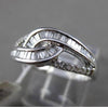 ESTATE WIDE .34CT BAGUETTE & ROUND DIAMOND 18KT WHITE GOLD 3D INFINITY LOVE RING