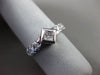 ESTATE .34CT ROUND & PRINCESS DIAMOND 14KT WHITE GOLD 3D FRIENDSHIP PROMISE RING