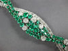 ESTATE EXTRA LARGE 24.58CT DIAMOND & AAA EMERALD 18KT WHITE GOLD TENNIS BRACELET