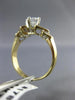 ESTATE .72CT ROUND DIAMOND 14KT TWO TONE GOLD 3D PYRAMID ENGAGEMENT RING #17820