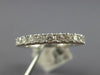 ESTATE .55CT DIAMOND 18KT WHITE GOLD 12 STONE SEMI ETERNITY ANNIVERSARY RING