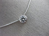 ESTATE .41CT DIAMOND 14KT WHITE GOLD 3D CLASSIC SOLITAIRE FLOATING PENDANT #3210