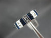 ESTATE 1.24CT DIAMOND & AAA BAGUETTE SAPPHIRE 14K WHITE GOLD 3D ANNIVERSARY RING