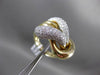 ESTATE LARGE 1.92CT DIAMOND 14KT WHITE & YELLOW GOLD 3D LOVE KNOT BELT RING