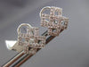 ESTATE .37CT DIAMOND 18KT WHITE GOLD 3D CLASSIC OPEN X LOVE CLIP EARRINGS #17527