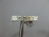 ESTATE 2.96CT PRINCESS DIAMOND 14KT WHITE GOLD 4 PRONG ETERNITY ANNIVERSARY RING