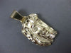 ESTATE LARGE 14KT YELLOW GOLD HANDCRAFTED DIAMOND CUT CHRIST HEAD PENDANT #24783