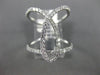 ESTATE EXTRA LARGE .80CT DIAMOND 14K WHITE GOLD 3D LOVE KNOT FRIENDSHIP FUN RING