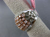 ESTATE EXTRA LARGE 3.85CT DIAMOND 18K WHITE & ROSE GOLD WEDDING ANNIVERSARY RING