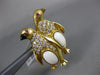 ANTIQUE LARGE .34CT DIAMOND & AAA RUBIES 18KT YELLOW GOLD 3D PENGUIN BROOCH PIN