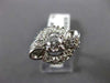 ANTIQUE WIDE .60CT DIAMOND 14KT WHITE GOLD 3D FILIGREE BOW ENGAGEMENT RING #5326