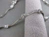 ESTATE FANCY 1.44CTW DIAMOND BY THE YARD 14KT WHITE GOLD STATION NECKLACE #2044