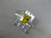 ESTATE 2.3CT DIAMOND & YELLOW TOPAZ 14K WHITE GOLD LUCIDA ENGAGEMENT RING #22462